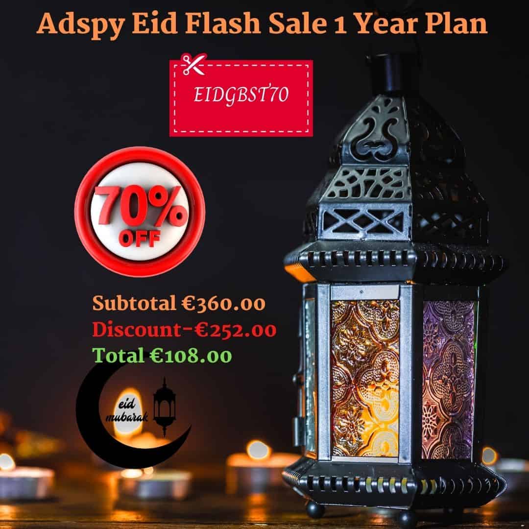 Adspy Eid Flash Sale 1 Year Plan