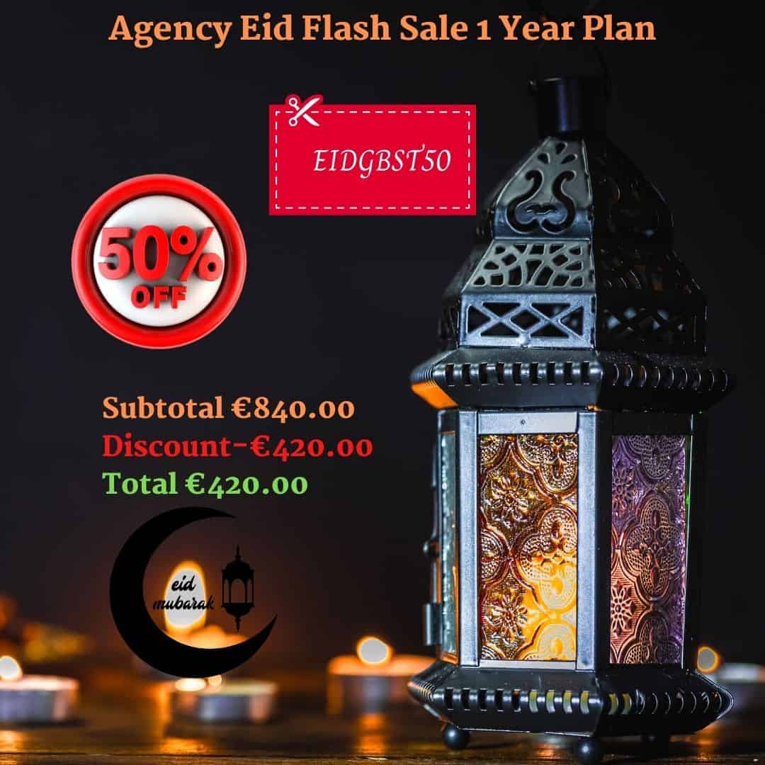 Agency Eid Flash Sale 1 Year Plan